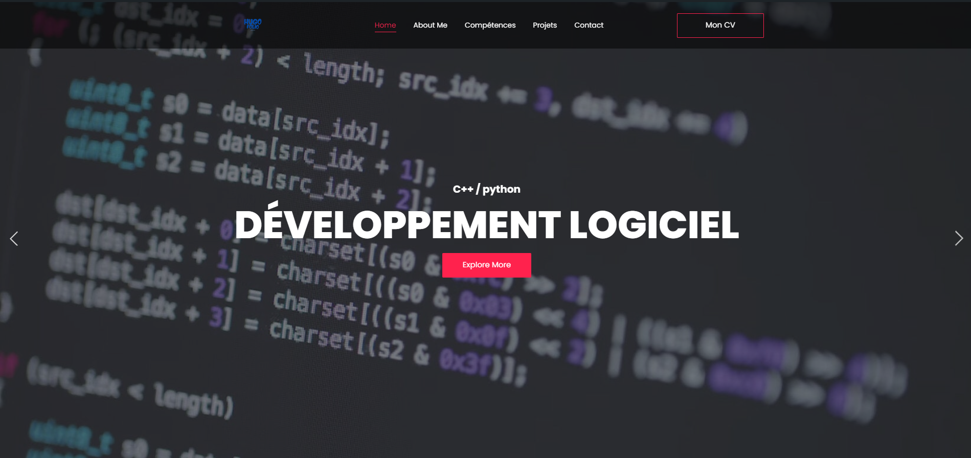 Création de ce portfolio