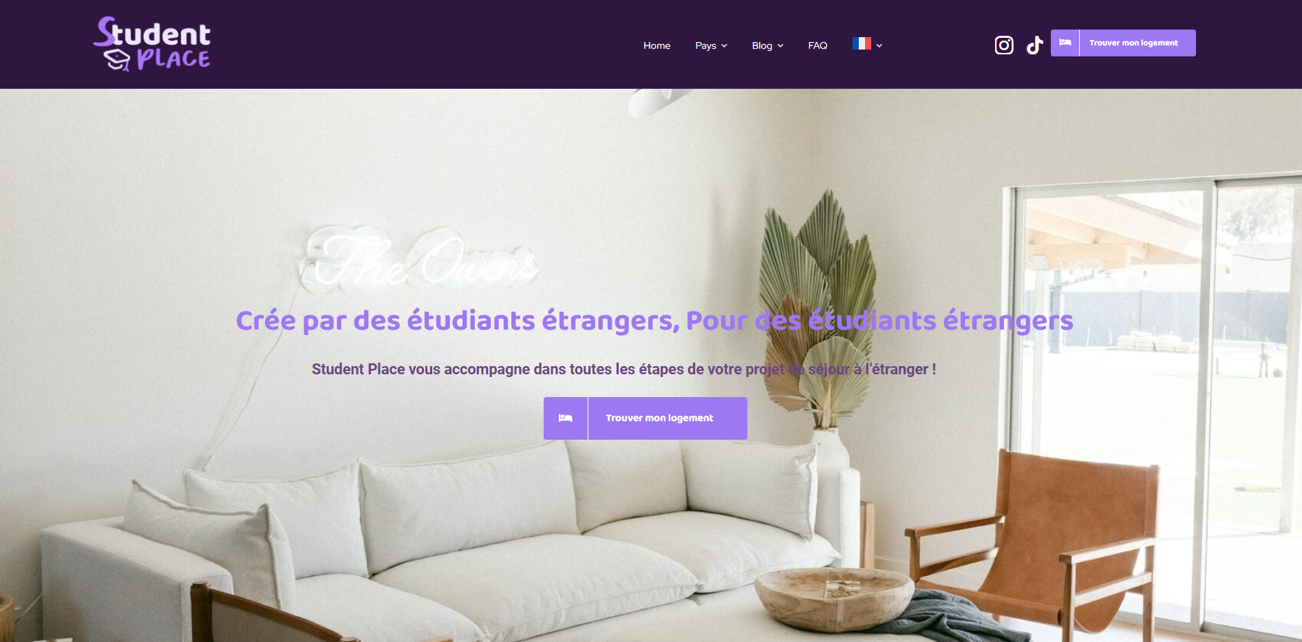 Création du blog de Student Place